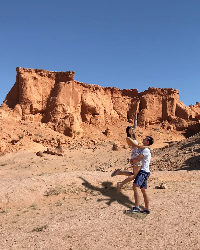 Flaming cliffs