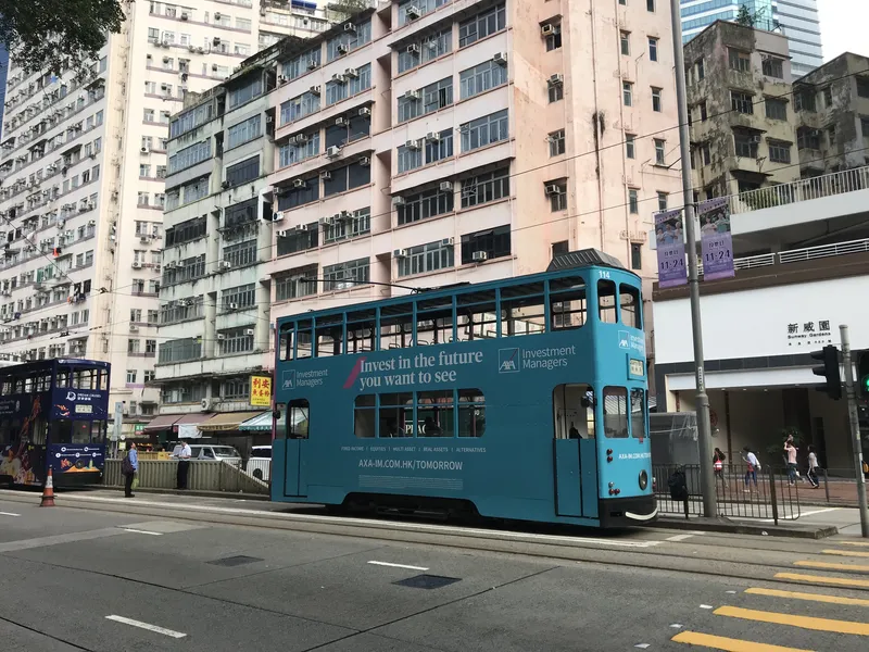 Double decker tram