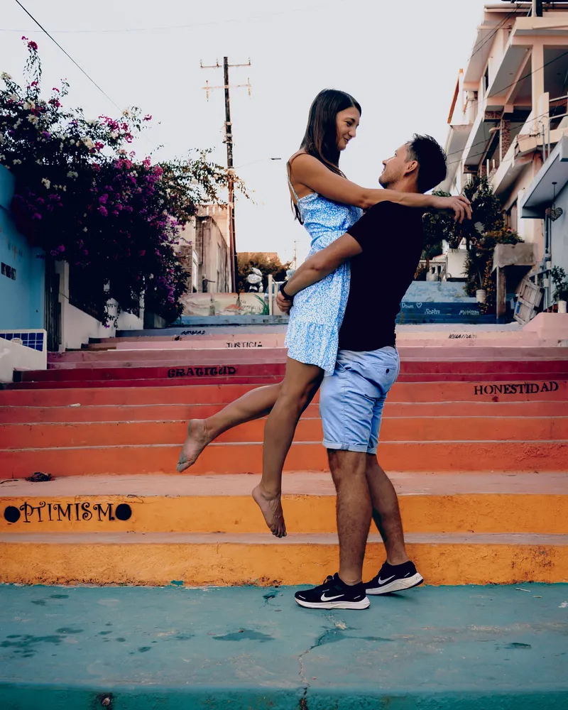 isla mujeres rainbow stairs